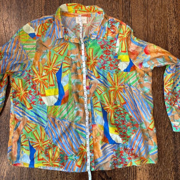 Sezane X Geoffroy Pithon Pierro Shirt, Size 44 - Picture 3 of 6